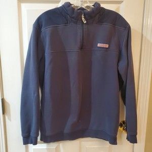 Vineyard Vines Mens 1/4 Zip Blue Shep Sweatshirt Medium